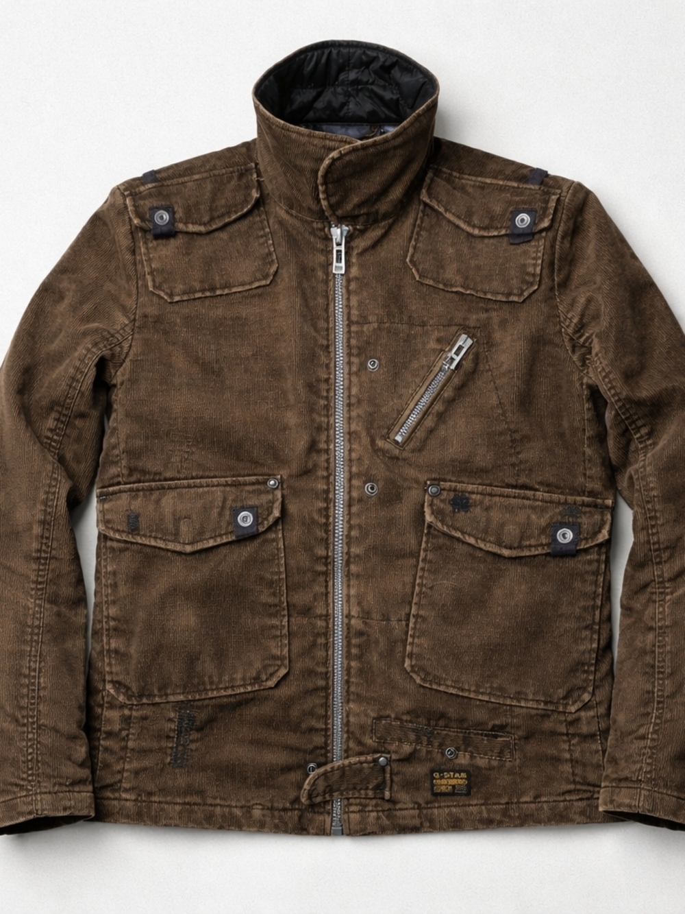 G-Star RAW GS3301 Corduroy Jacket Men’s | Brown Utility Military Style Coat